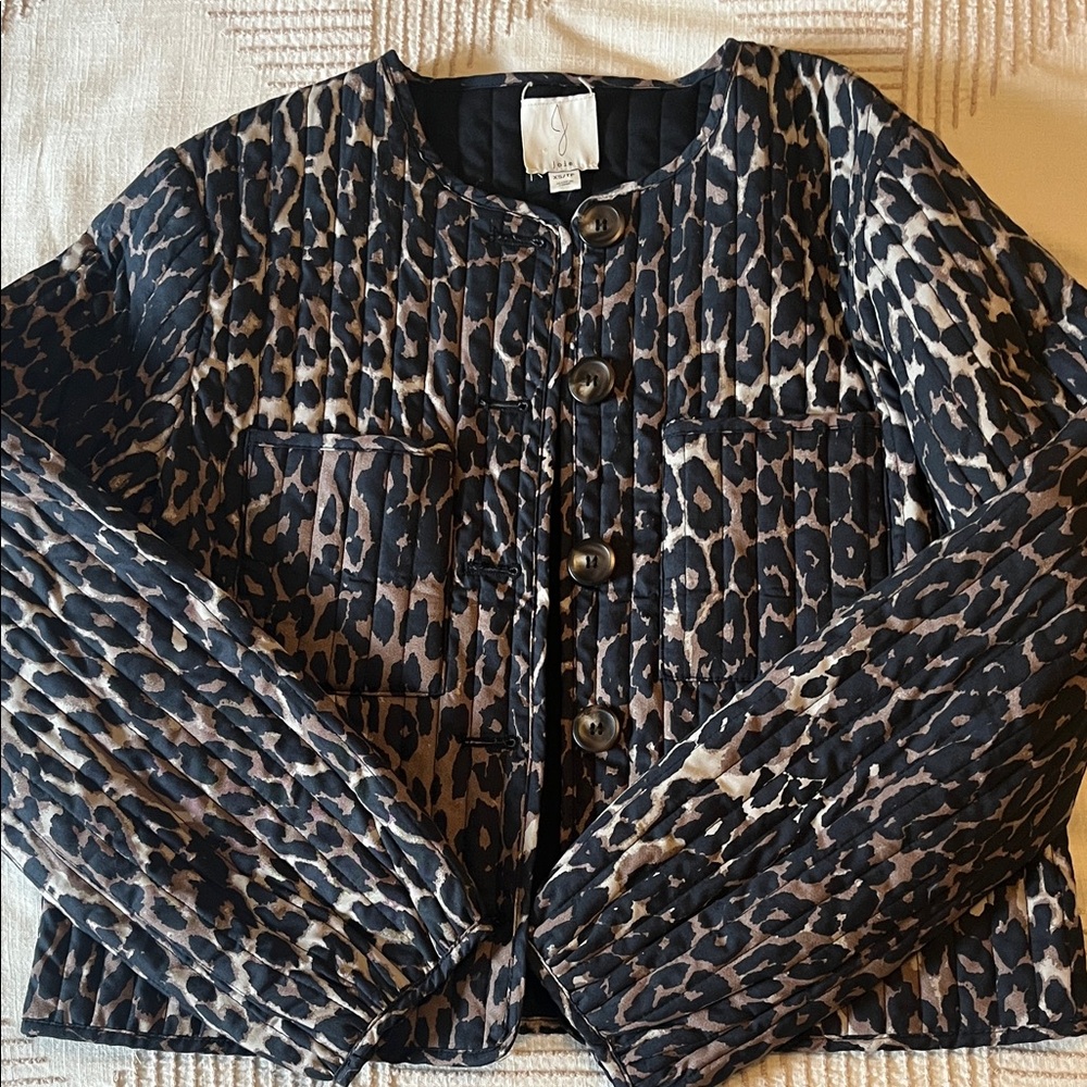 Joie Quilted Leopard-Print Bomber Jacket - Black & Brown